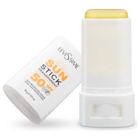 LeviSsime Sun Stick Transparent 50spf - Αντηλιακή Προσώπου Αδιάβροχη σε ΣΤΙΚ 20gr